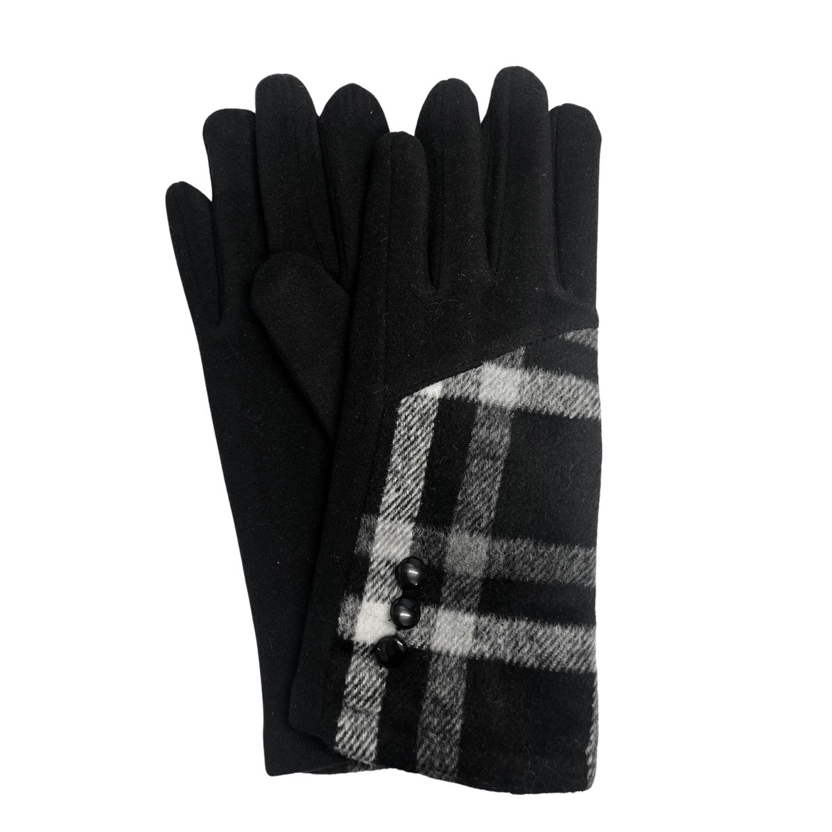  Marcus Adler Jersey Plaid Glove - Black - Bonton