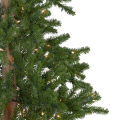 Pre-Lit Slim Alpine Artificial Christmas Trees - 6' - Clear Lights - Set of 3