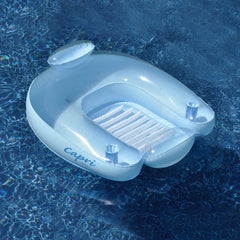 Inflatable Capri Transparent Swimming Pool Chair Float - 36.5" - Light Blue