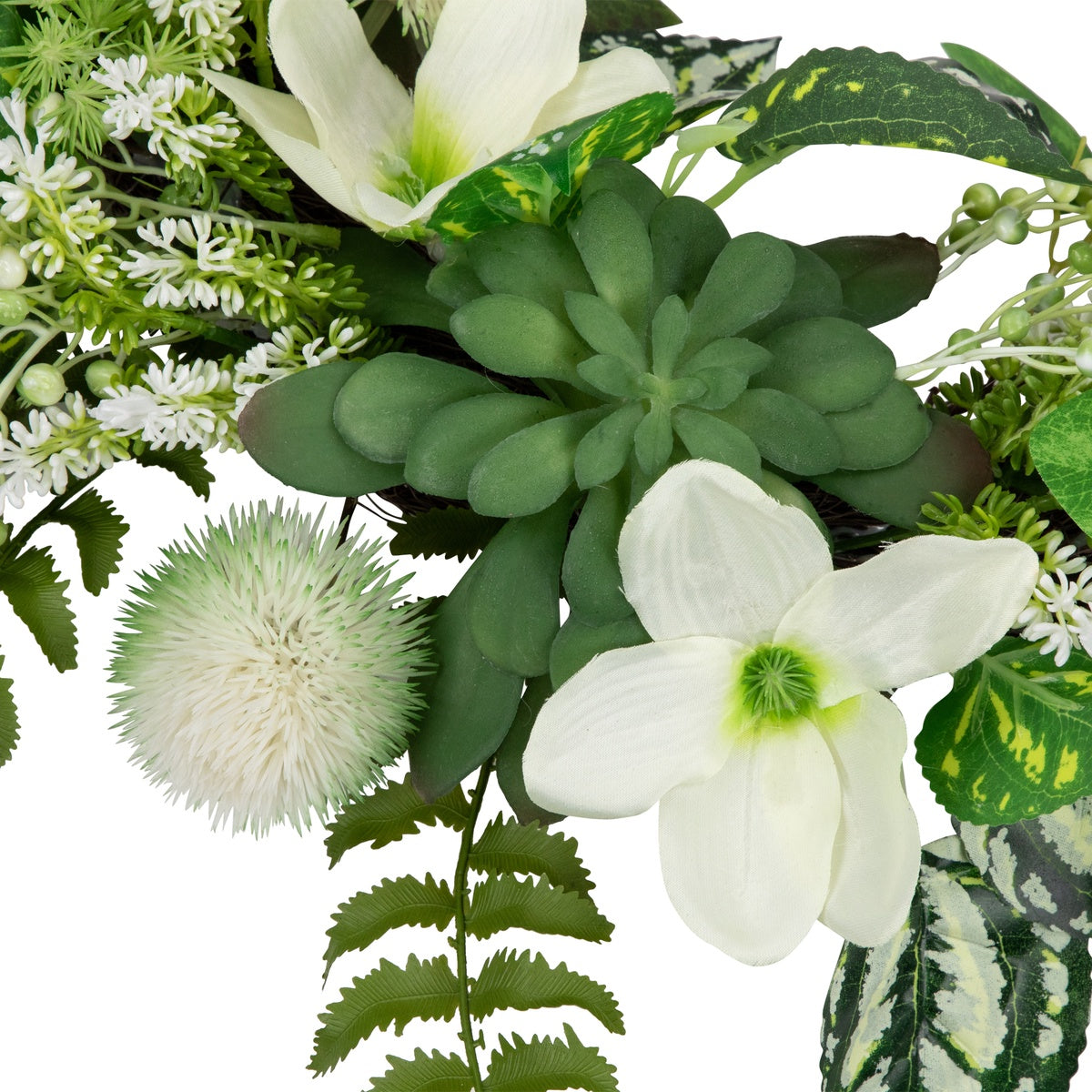  Northlight Hellebores and Ivy Artificial Spring Floral Wreath  24-Inch - Default Title - Bonton