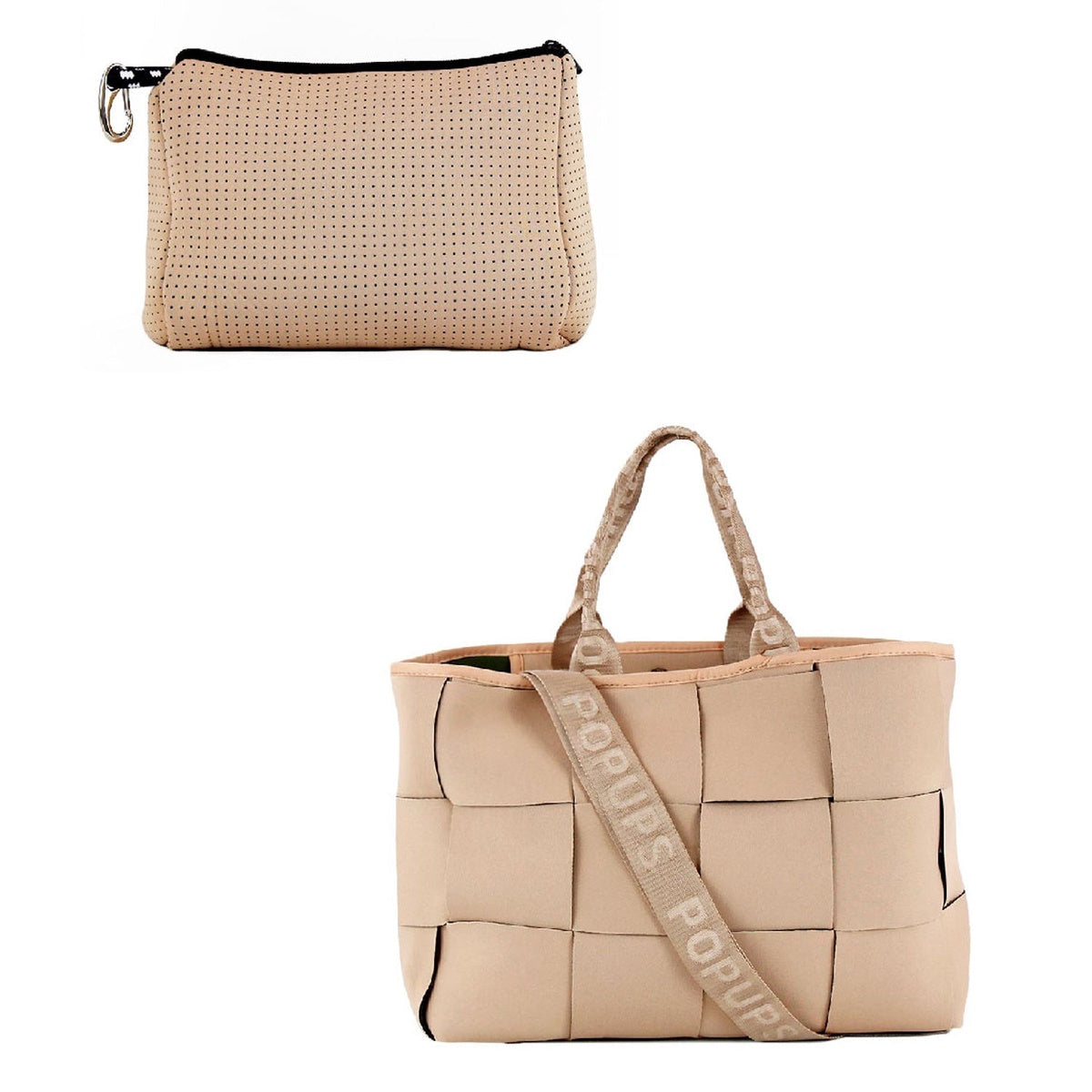  Pop Ups Brand Pouch + Icon Tote - Tan - Default Title - Bonton