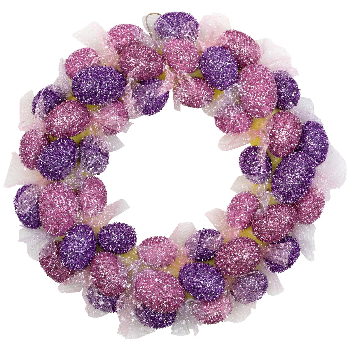  Northlight Glittered Easter Egg Wreath - 20