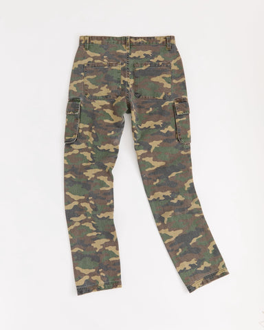 Workwear Camo Cargo Pants - Olive Green