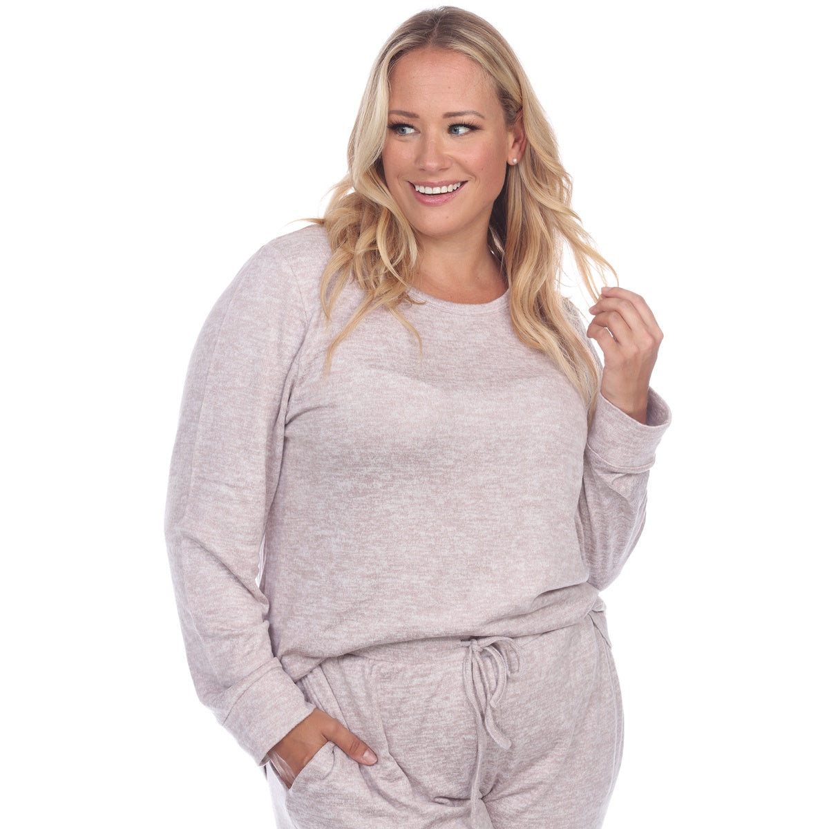  White Mark Plus Size 2 Piece Lounge Set - 1X - Bonton