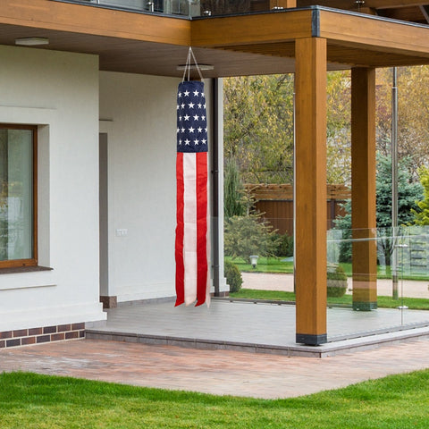 Patriotic Stars and Stripes Outdoor Windsock - 60"