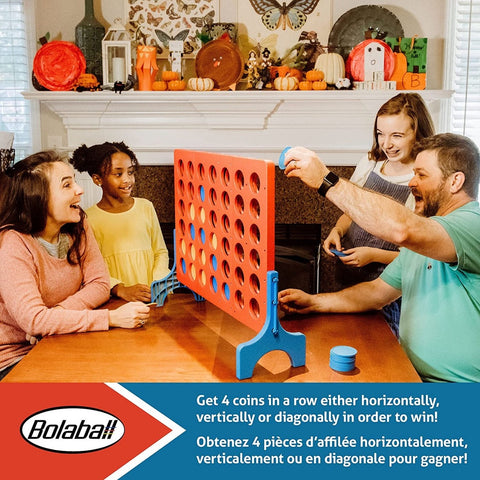 Bolaball Giant 4 in a Row Connect Game - Indoor/Outdoor Yard Game for Kids & Adults
