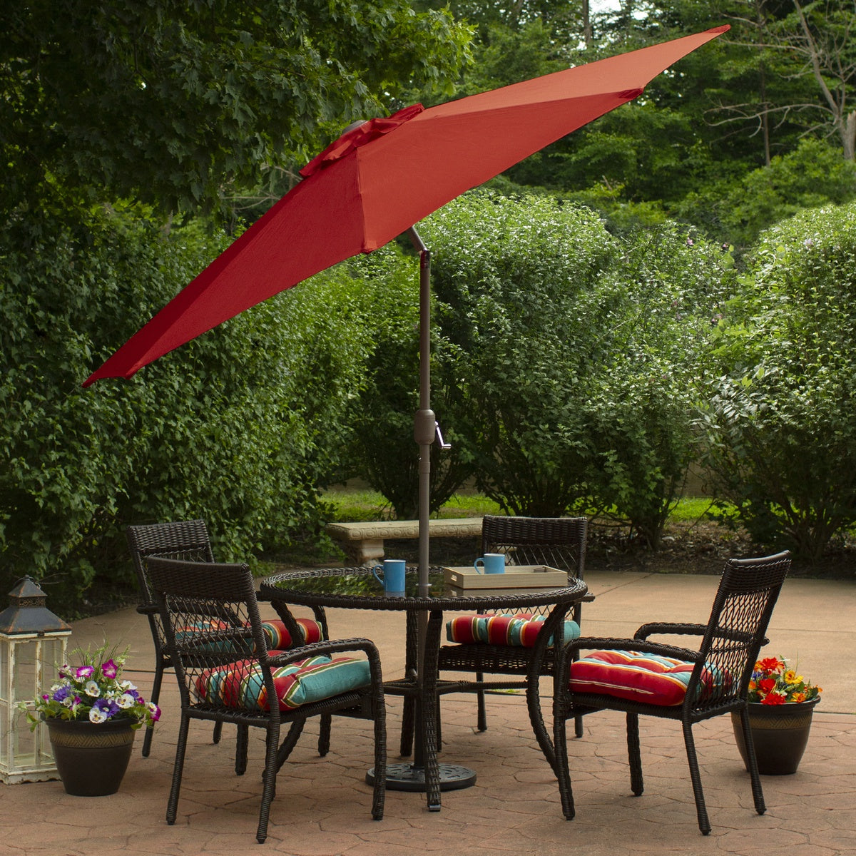  Northlight 9ft Outdoor Patio Market Umbrella With Hand Crank and Tilt  Terracotta - Terracotta - Bonton