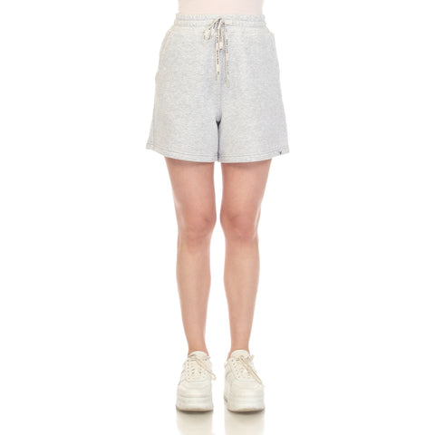 White Mark Women's Super Soft Drawstring Waistband Sweat Short