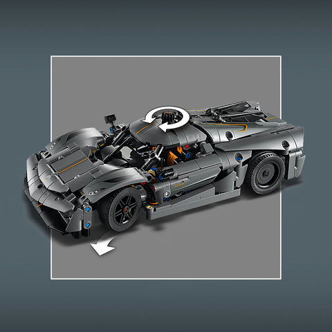 LEGO® Technic™ Koenigsegg Jesko Absolut Gray Hypercar 42173