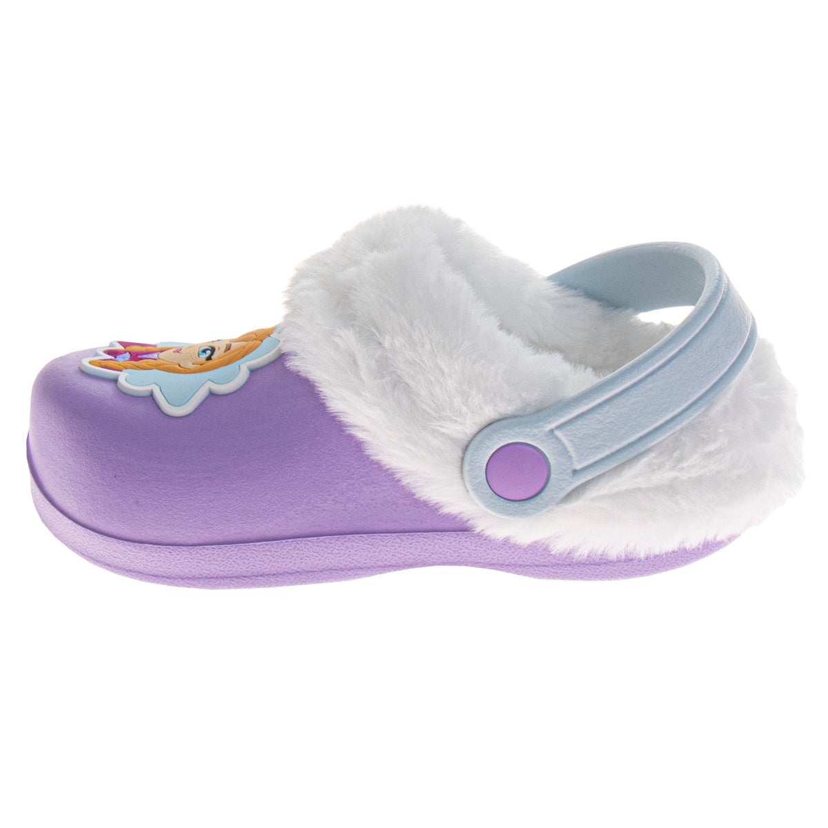  Josmo Disney Frozen Anna and Elsa Fuzzy Fleece Lined Clogs for Girls Winter Warm Plush Garden Shoes (Toddler) - 5-6 - Bonton