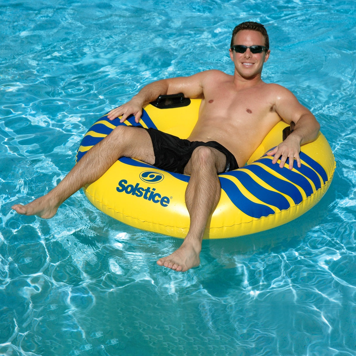  Swim Central Inflatable River Rough Swimming Pool Ring Tube With Handles - 48