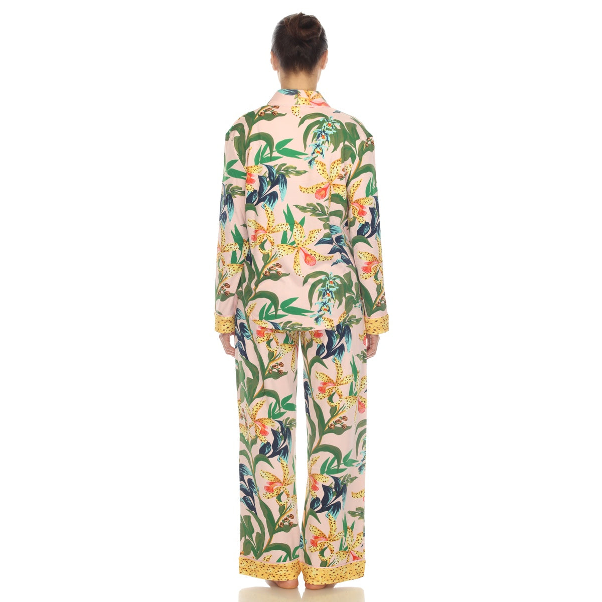  White Mark Women's Two Piece Wildflower Print Pajama Set - S - Bonton