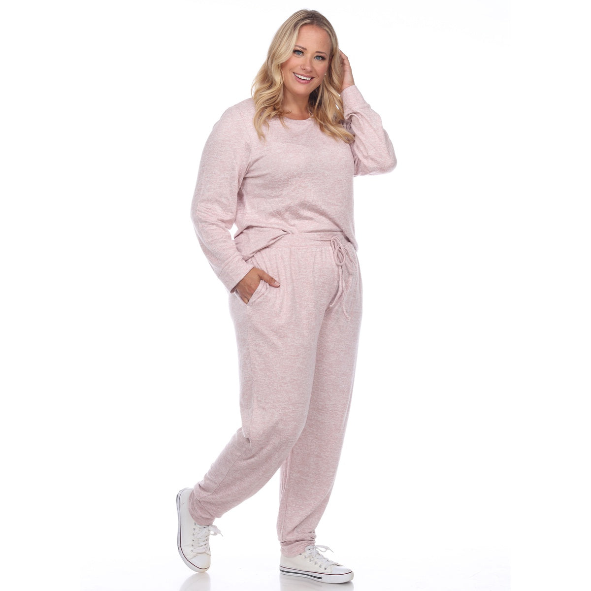  White Mark Plus Size 2 Piece Lounge Set - 3X - Bonton