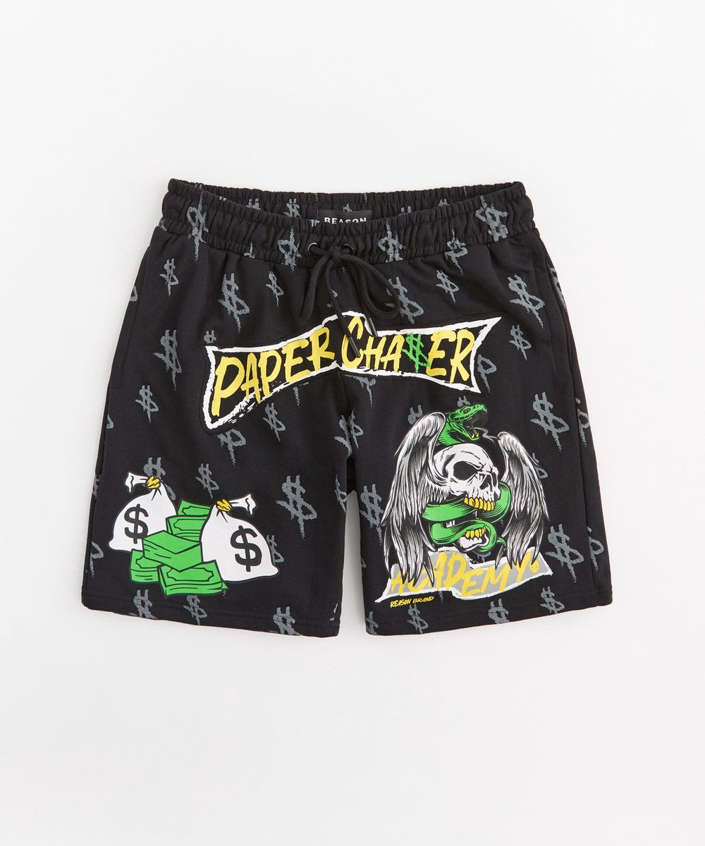  Reason Clothing Paper Chase Short - Black - BLACK - Bonton