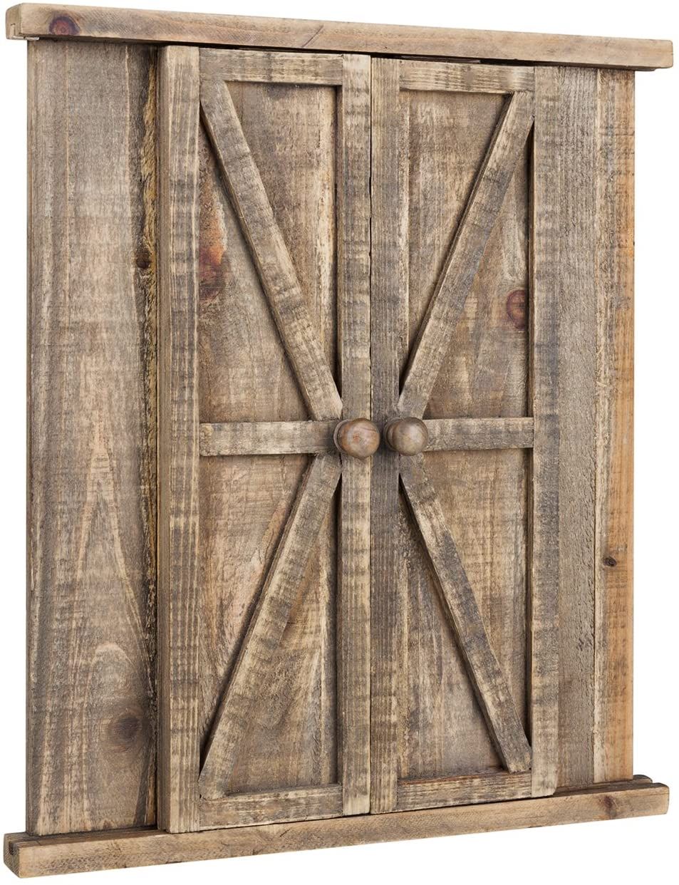  Paris Loft Distressed Barn Door Frame - Brown - Bonton