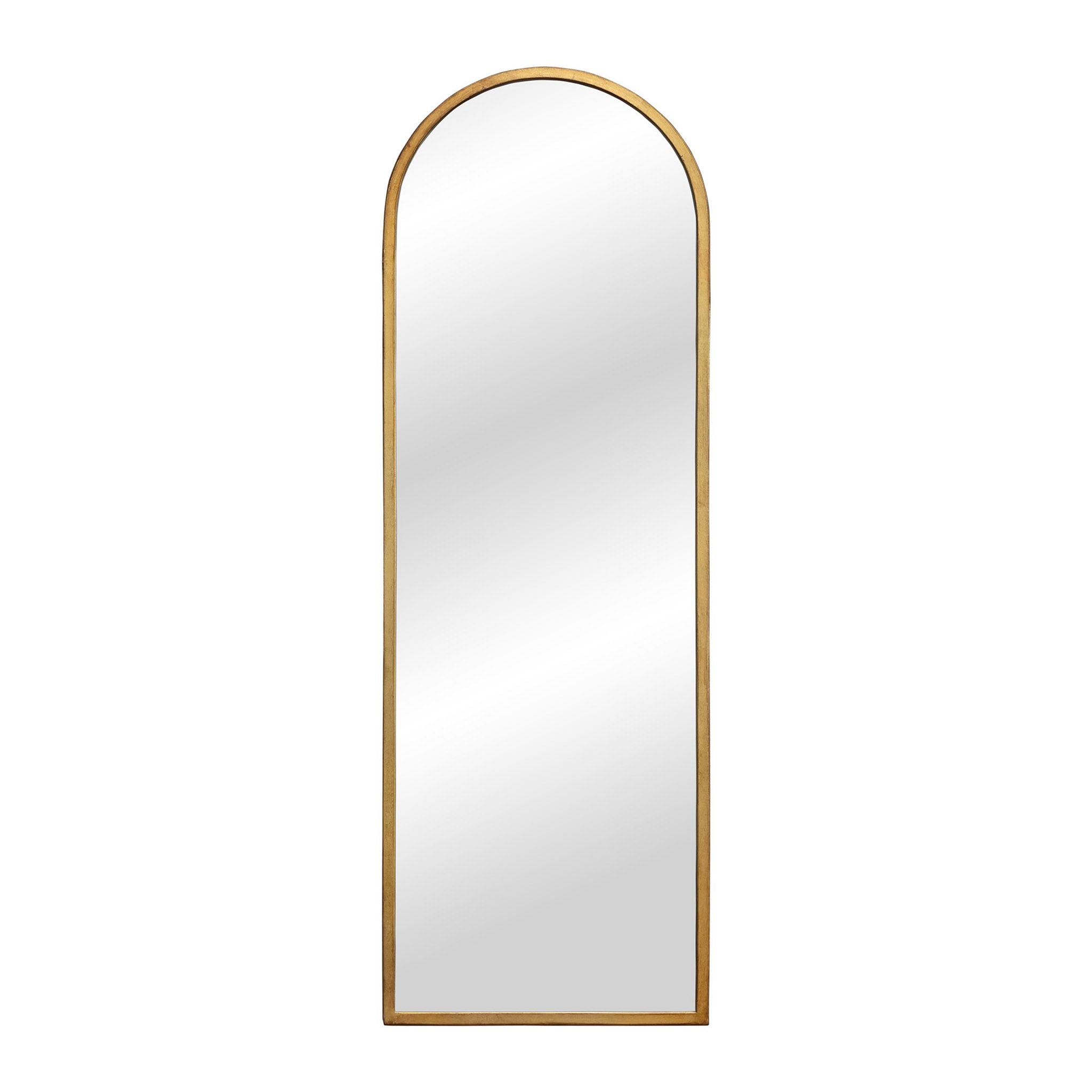  Paris Loft Top Arch Gold Metal Framed Mirror - Gold - Bonton