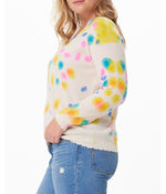 Cashmere Tie Dye Vneck Sweater Multi