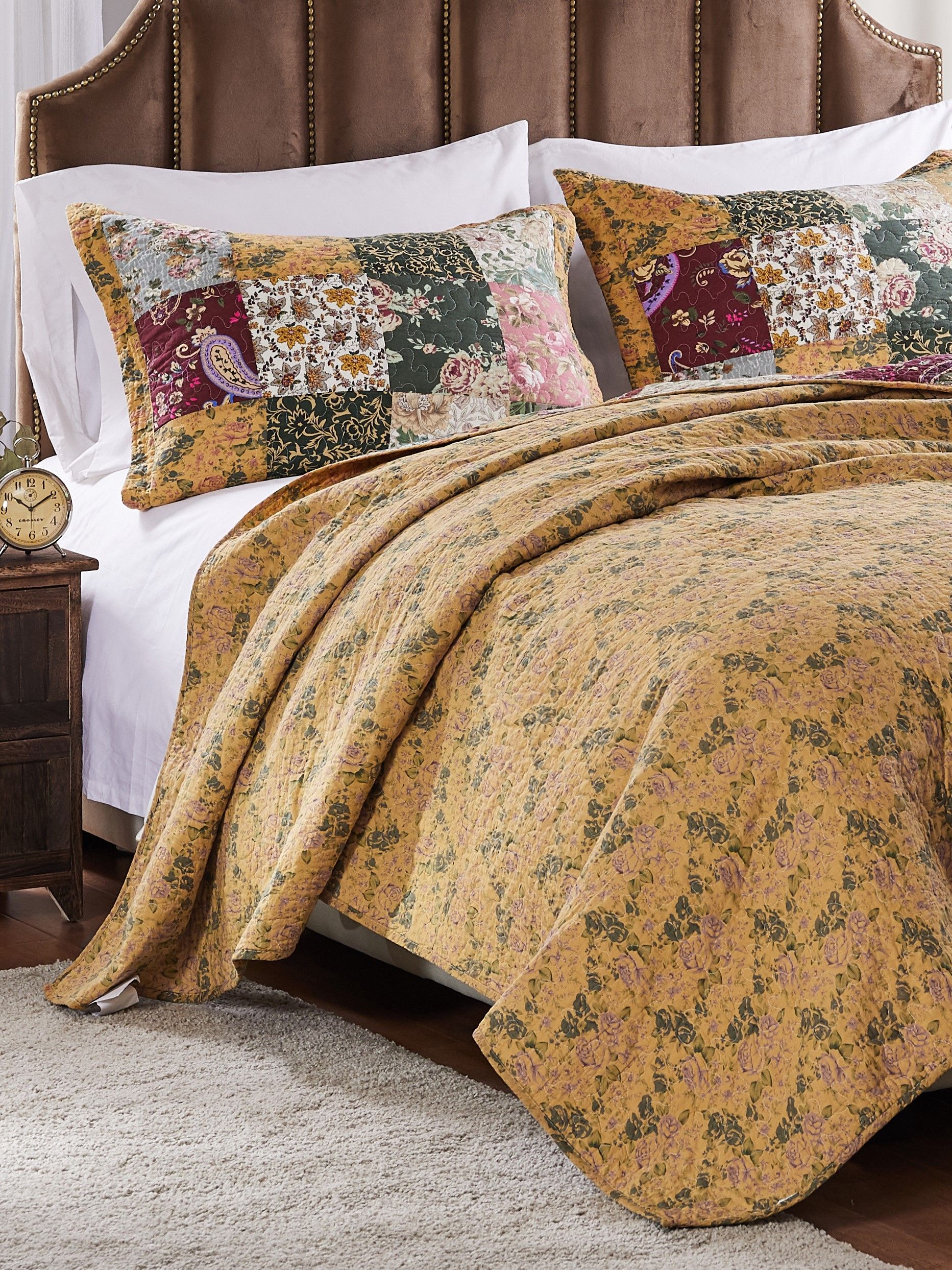  Greenland Home Fashions Antique Chic Patchwork Quilt Set - Multi - Bonton