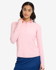 WOMEN'S RELAXED MOCK ZIP TOP (3002)