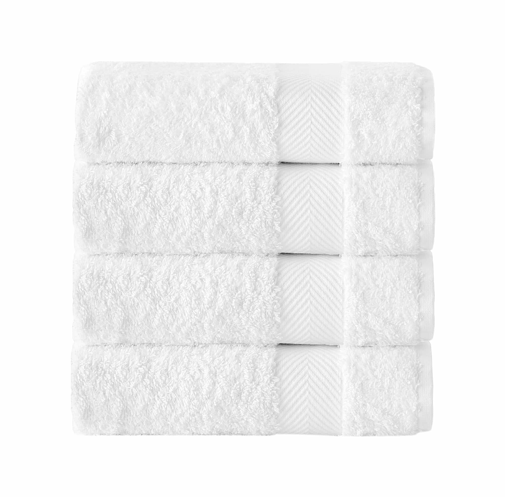  dePERA Home Kansas Turkish Cotton 4 Piec Bath Towel Set - White - Bonton