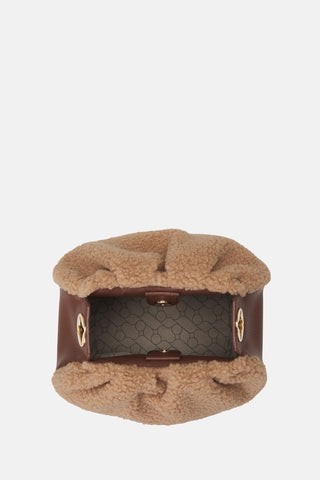 Oryany - Selena Eco Fur Bucket Medium Crossbody Handbags - Toffee Tan / One Size