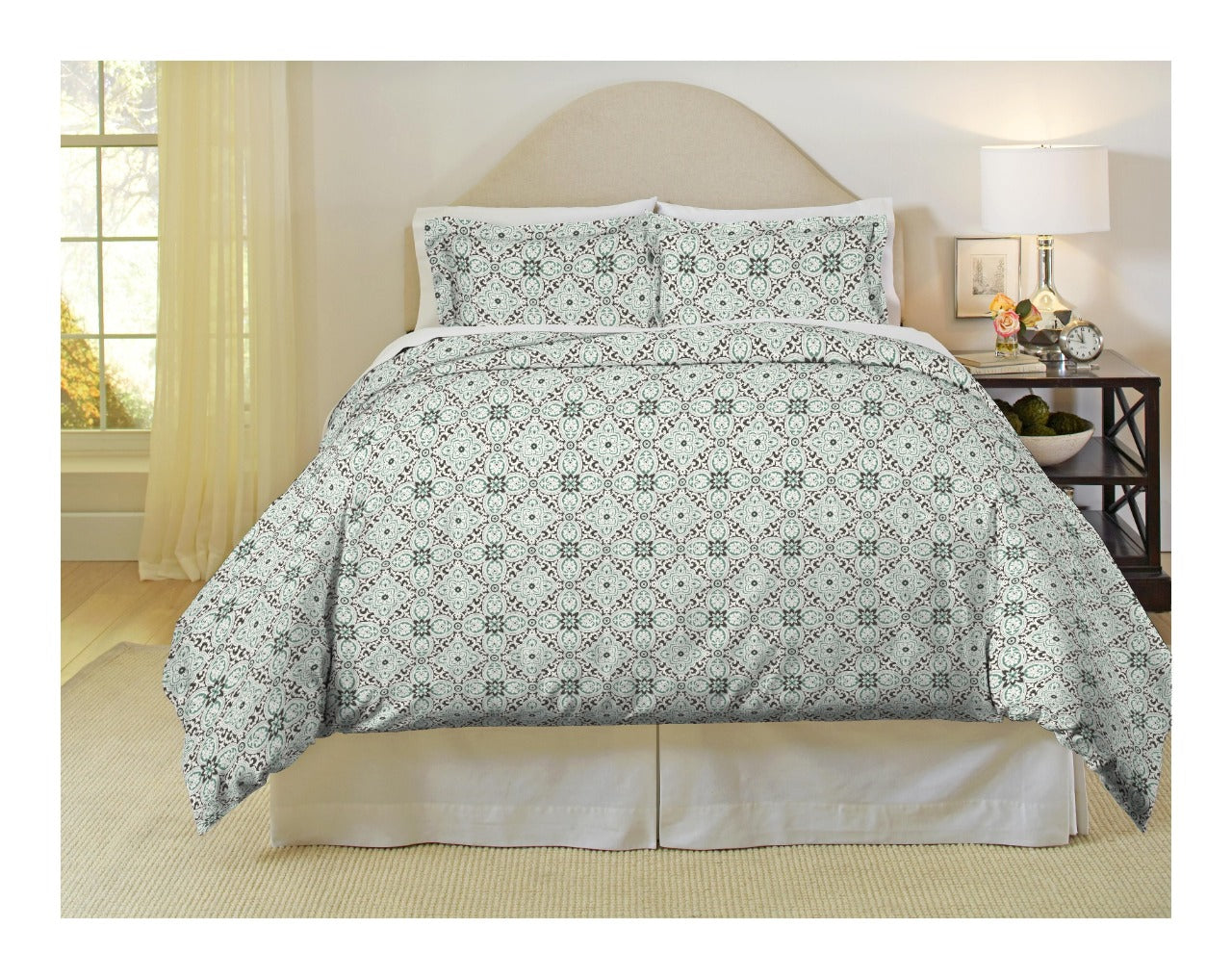  Pointehaven Flannel Print Duvet Set - Ankara - Ankara - Bonton