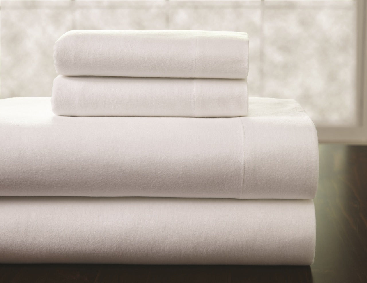  Pointehaven Heavy Weight Flannel Sheet Sets - Ivory - Ivory - Bonton