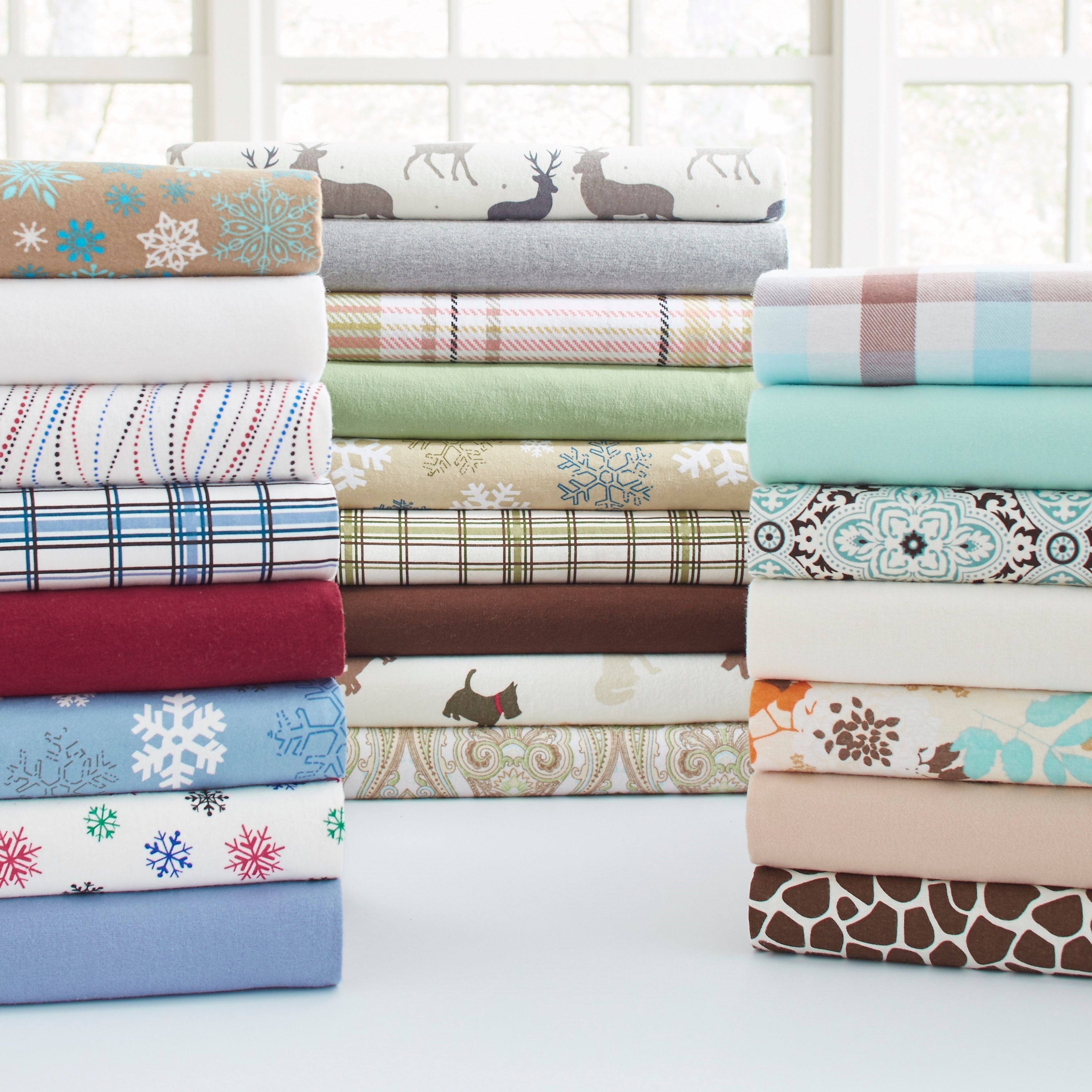  Pointehaven Heavy Weight Flannel Sheet Sets - Winter Breeze - Winter Breeze - Bonton