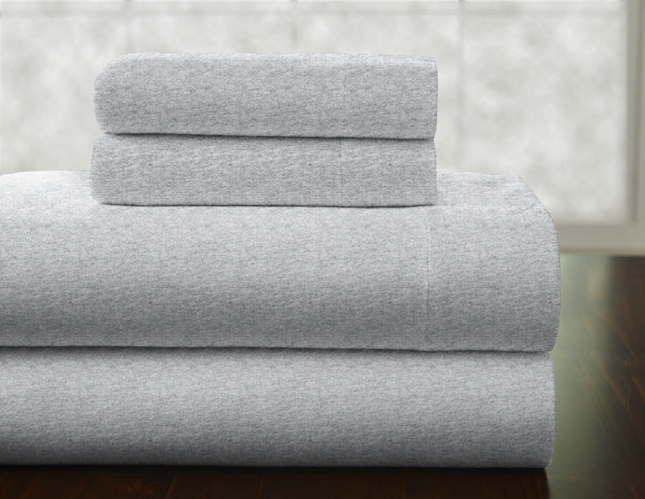  Pointehaven Heavy Weight Flannel Sheet Sets - Heather Grey - Heather Grey - Bonton