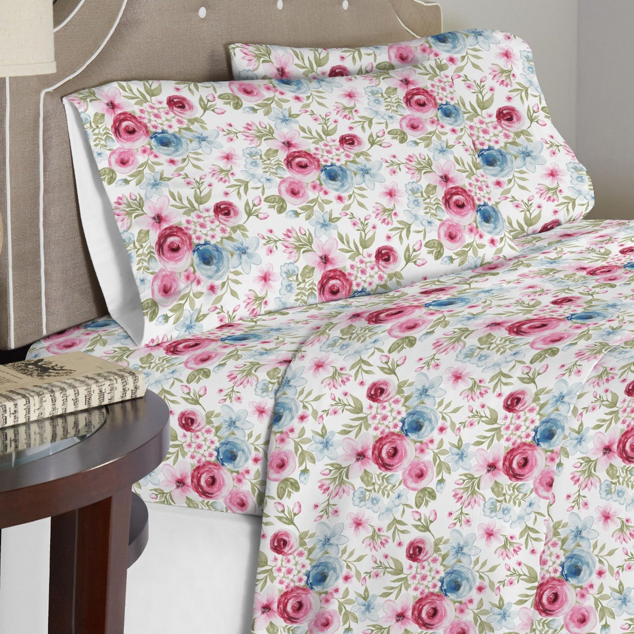  Pointehaven Solid & Print Flannel Sheet Sets - Sylvan - Sylvan - Bonton