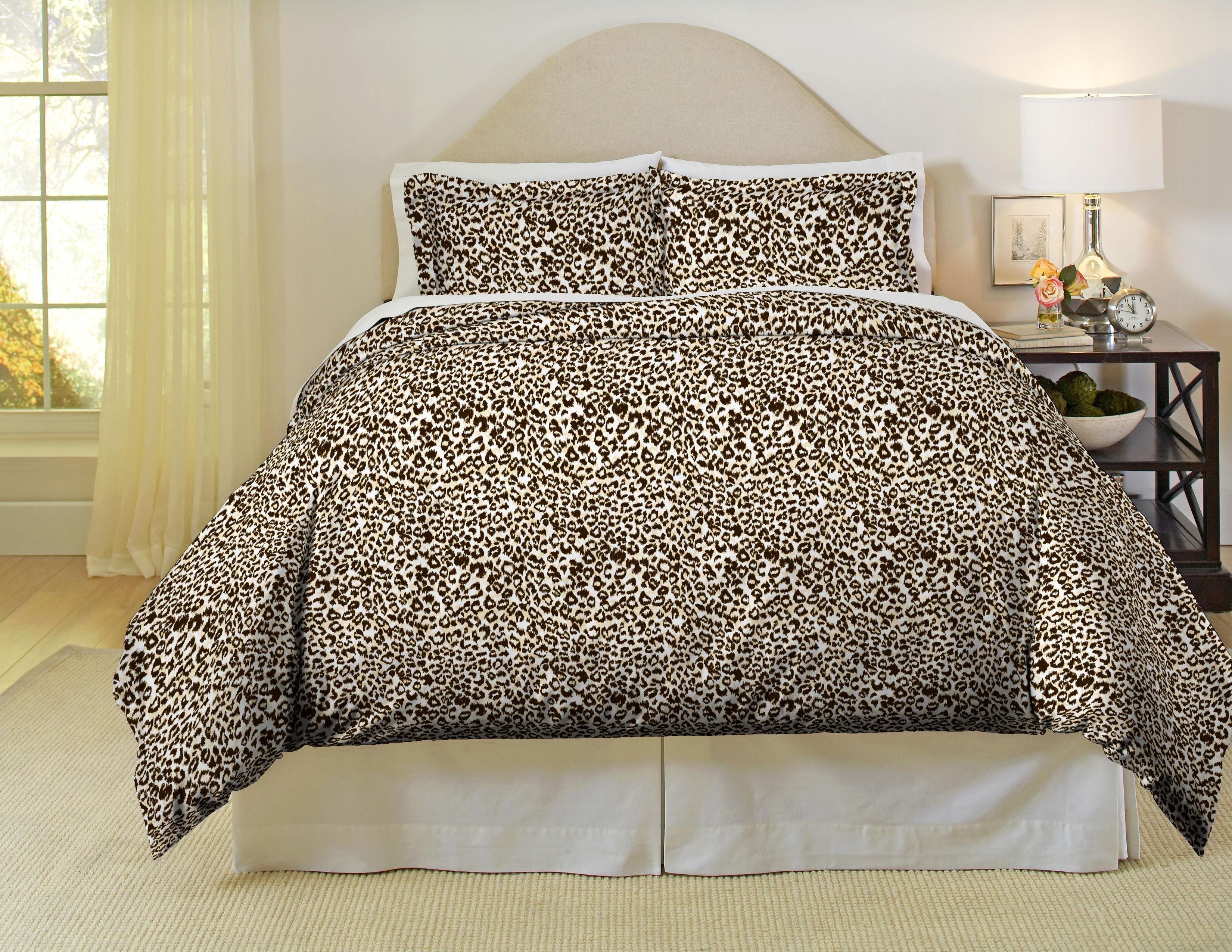  Pointehaven 180 GSM 100% Cotton Fashion Flannel Duvet Sets - Safari - Safari - Bonton