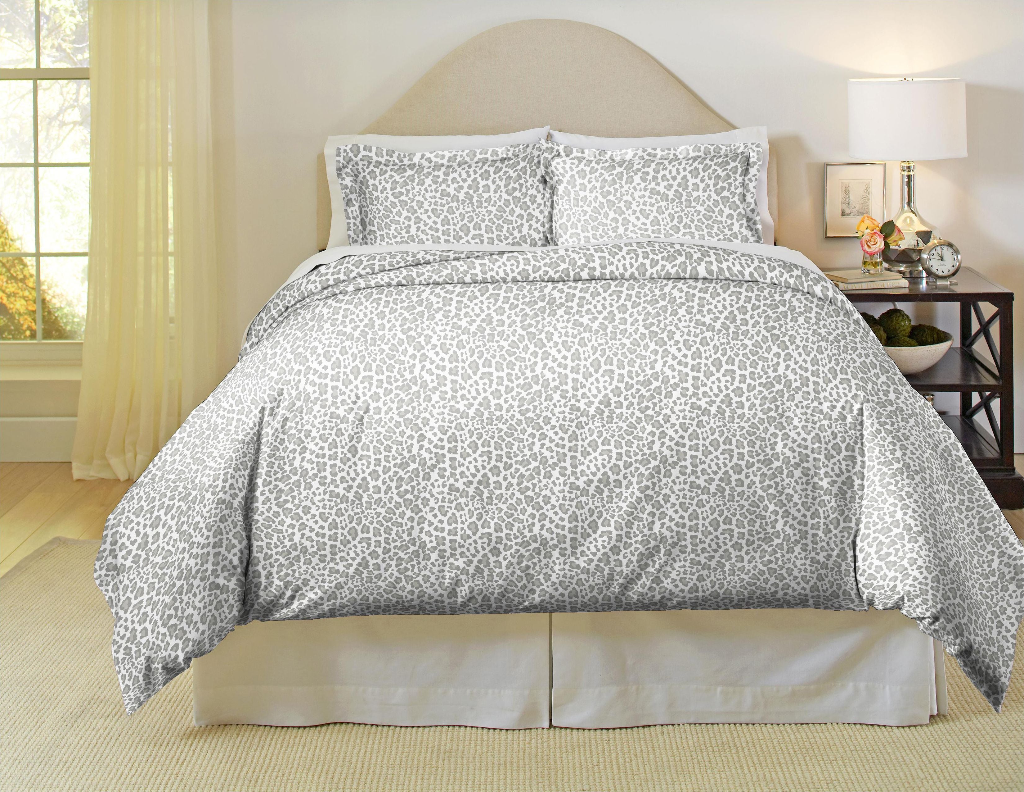  Pointehaven 180 GSM 100% Cotton Fashion Flannel Duvet Sets - Leopard - Leopard - Bonton