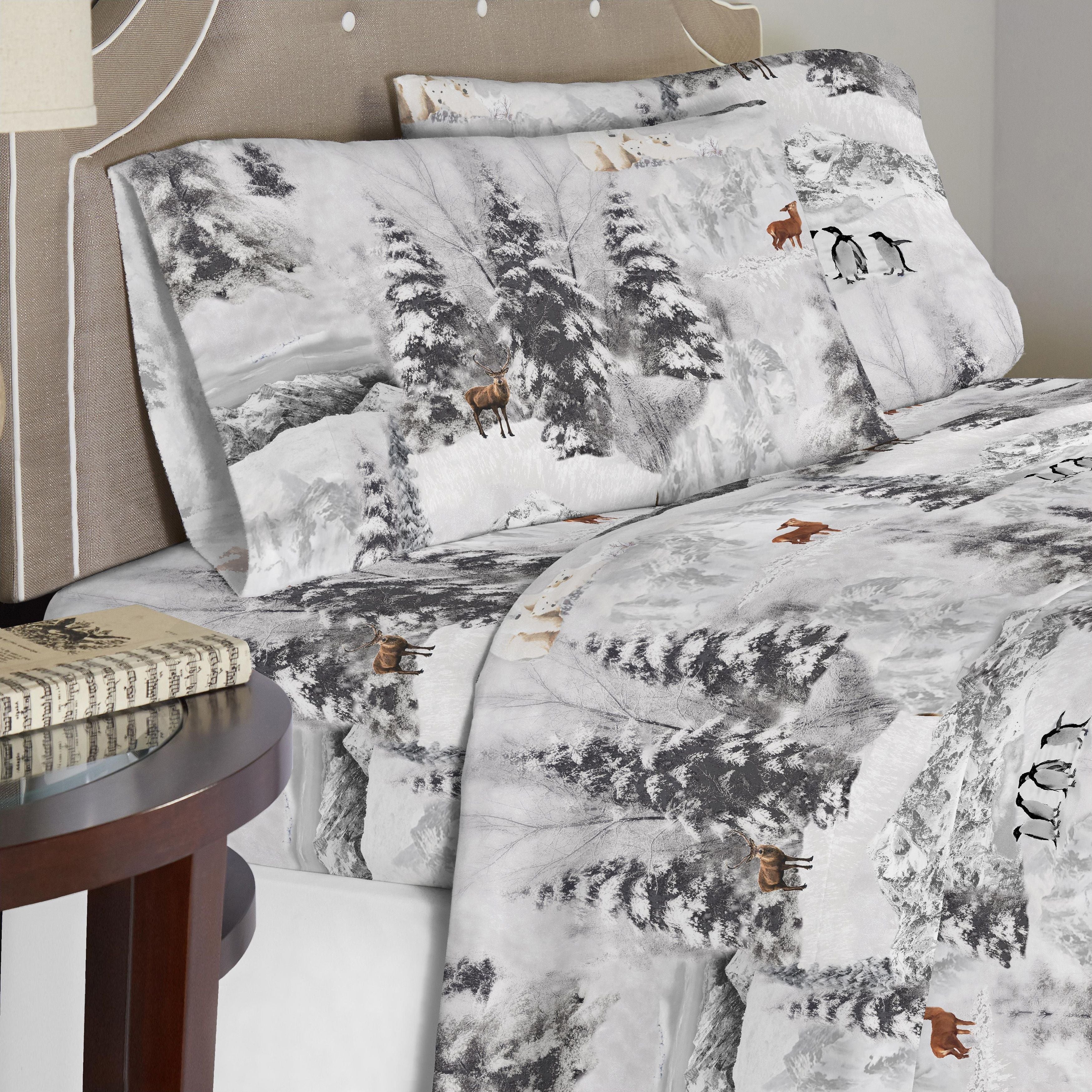  Celeste Home Luxury Flannel Sheet Set Winterland - Winterland - Bonton