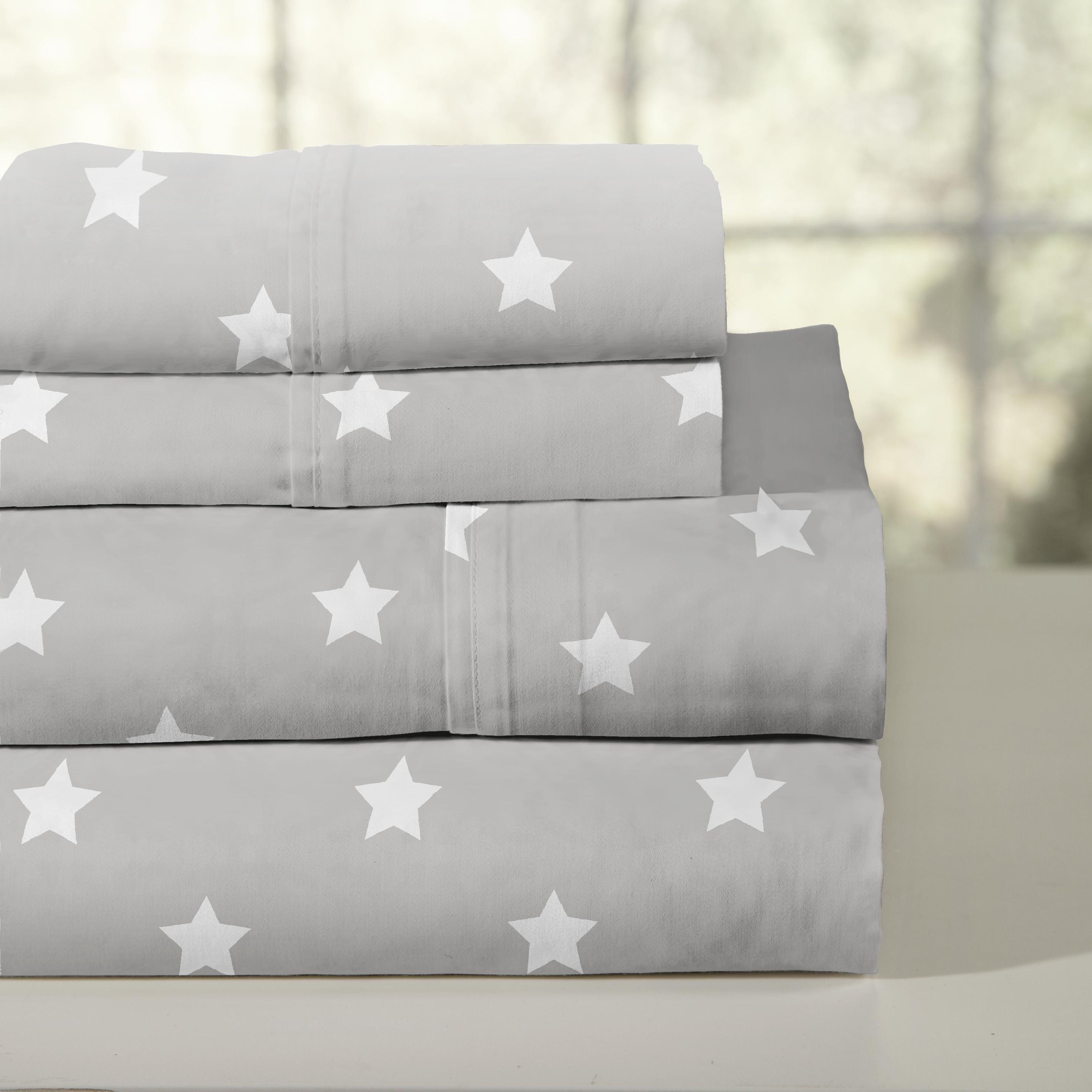  Pointehaven 200 Thread Count Cotton Sheet Set - Space - Bonton