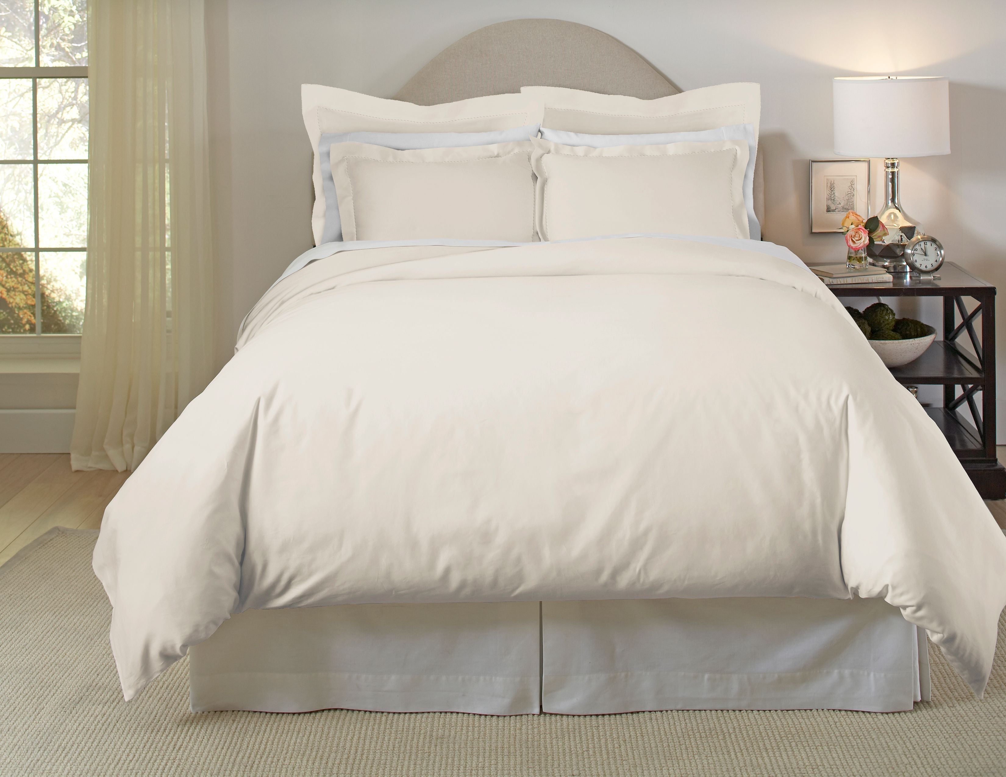  Pointehaven 620 Thread Count Luxury Duvet Set - Bone - Bone - Bonton