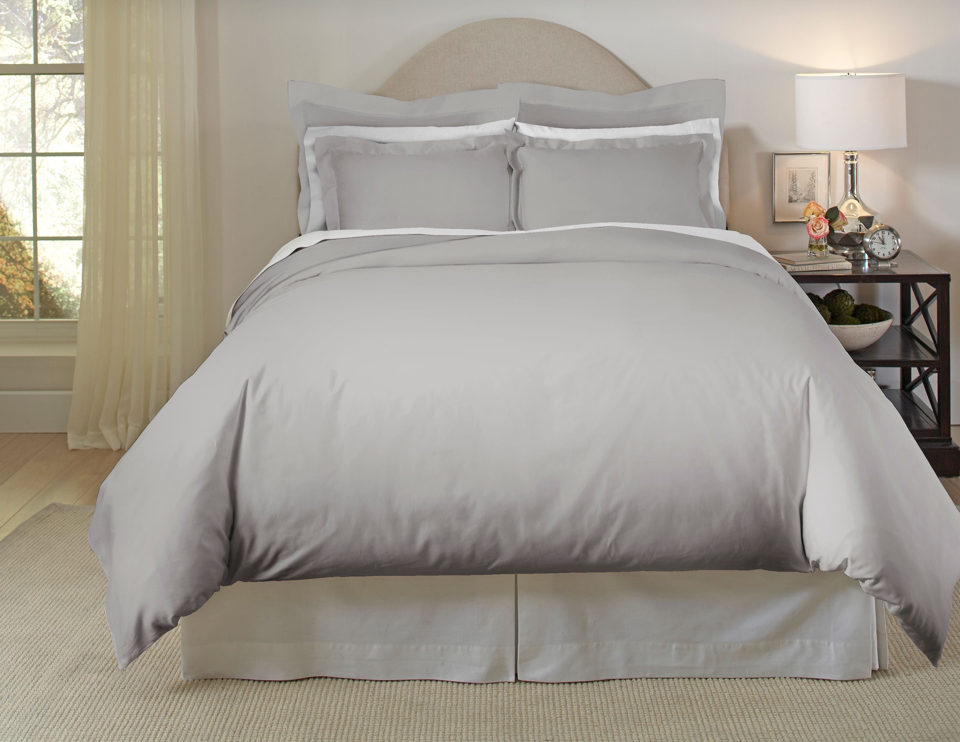  Pointehaven 620 Thread Count Luxury Duvet Set - Grey - Grey - Bonton