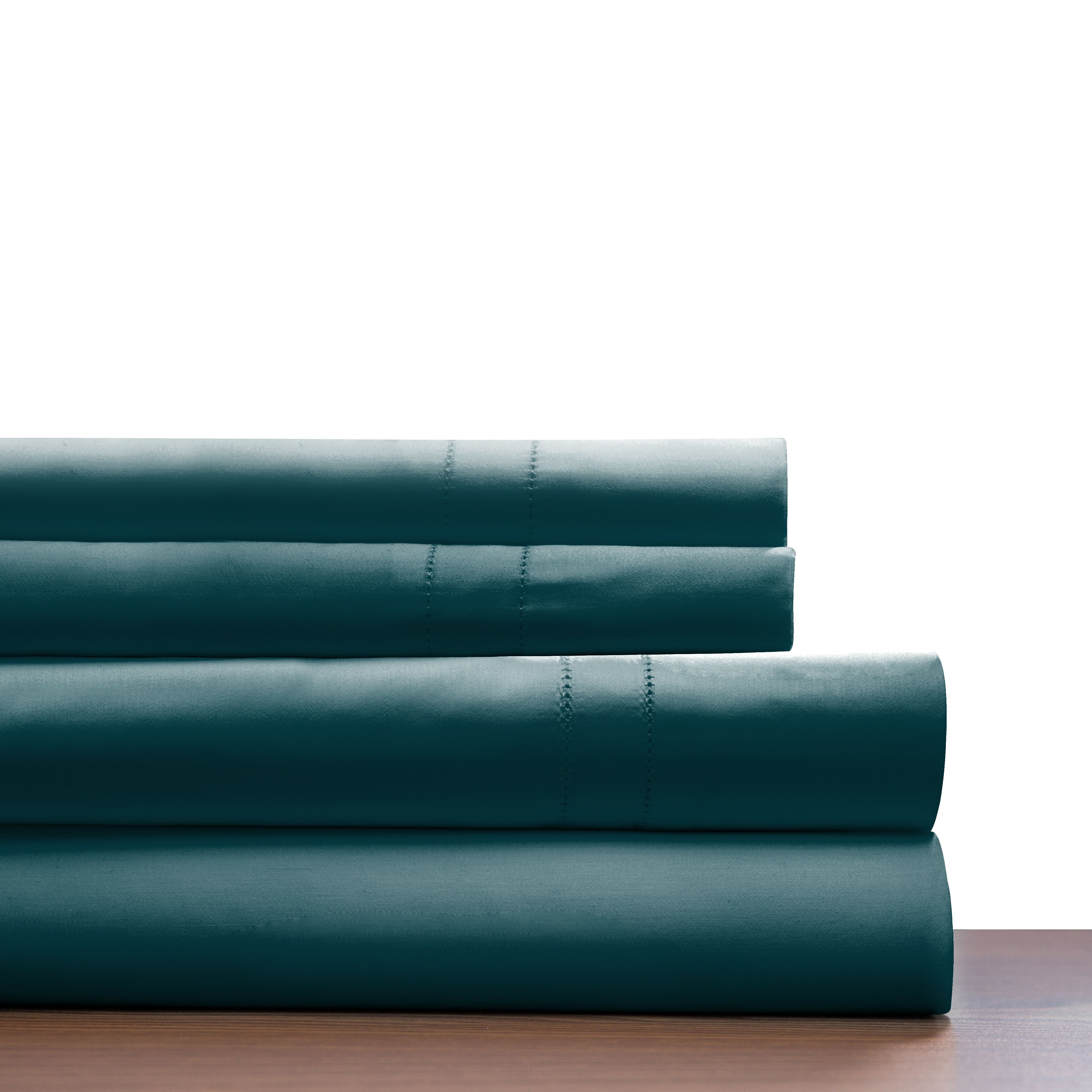  Pointehaven 620 Thread Count Luxury Sheet Set - Teal - Bonton