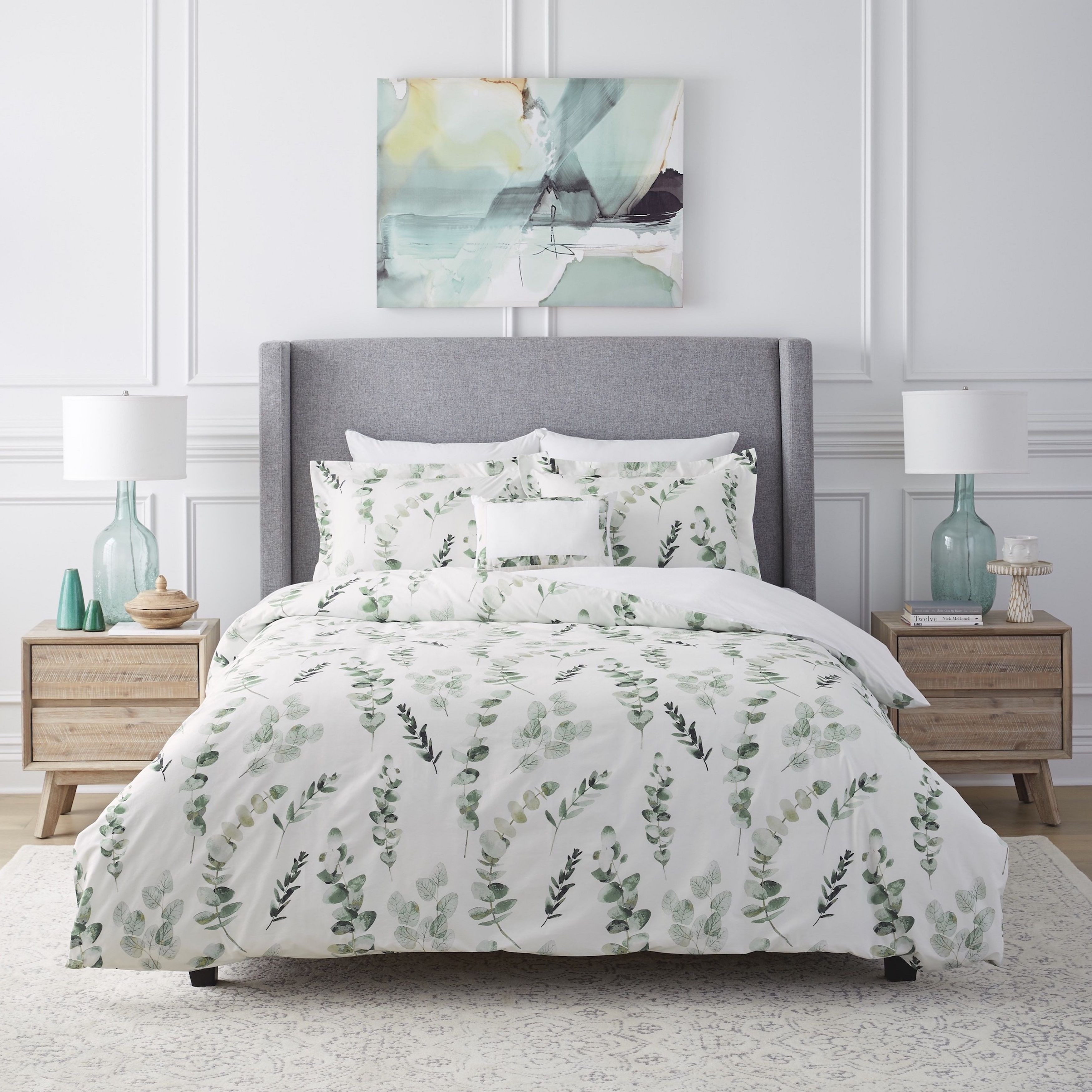  Pointehaven Eucalyptus Cotton Comforter Set - Eucalyptus - Bonton