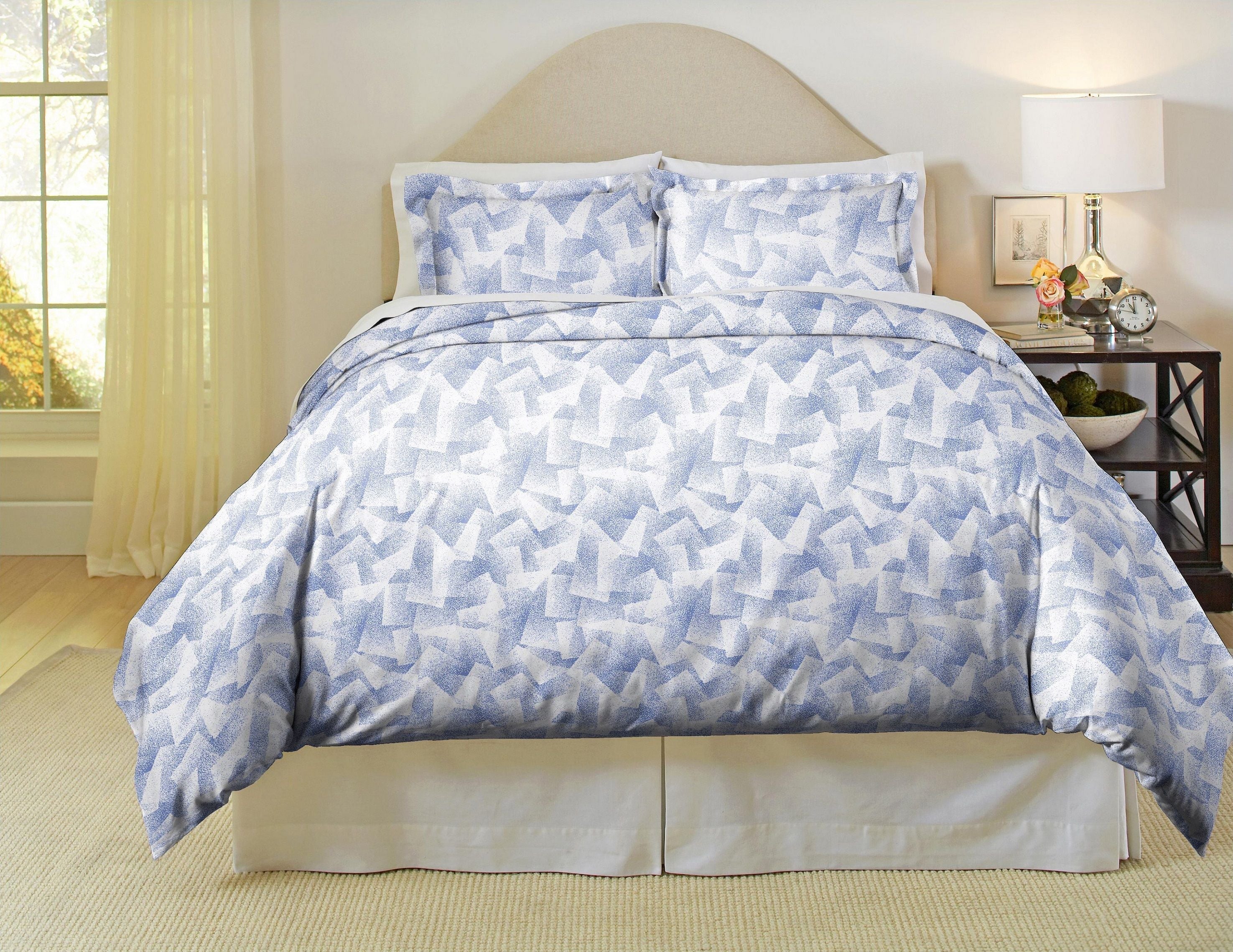  Pointehaven Valentina Combed Cotton Duvet Set - Multi - Bonton