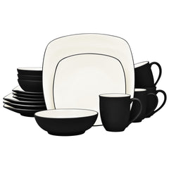 Colorwave 16-Piece Square Dinnerware Set, Service for 4