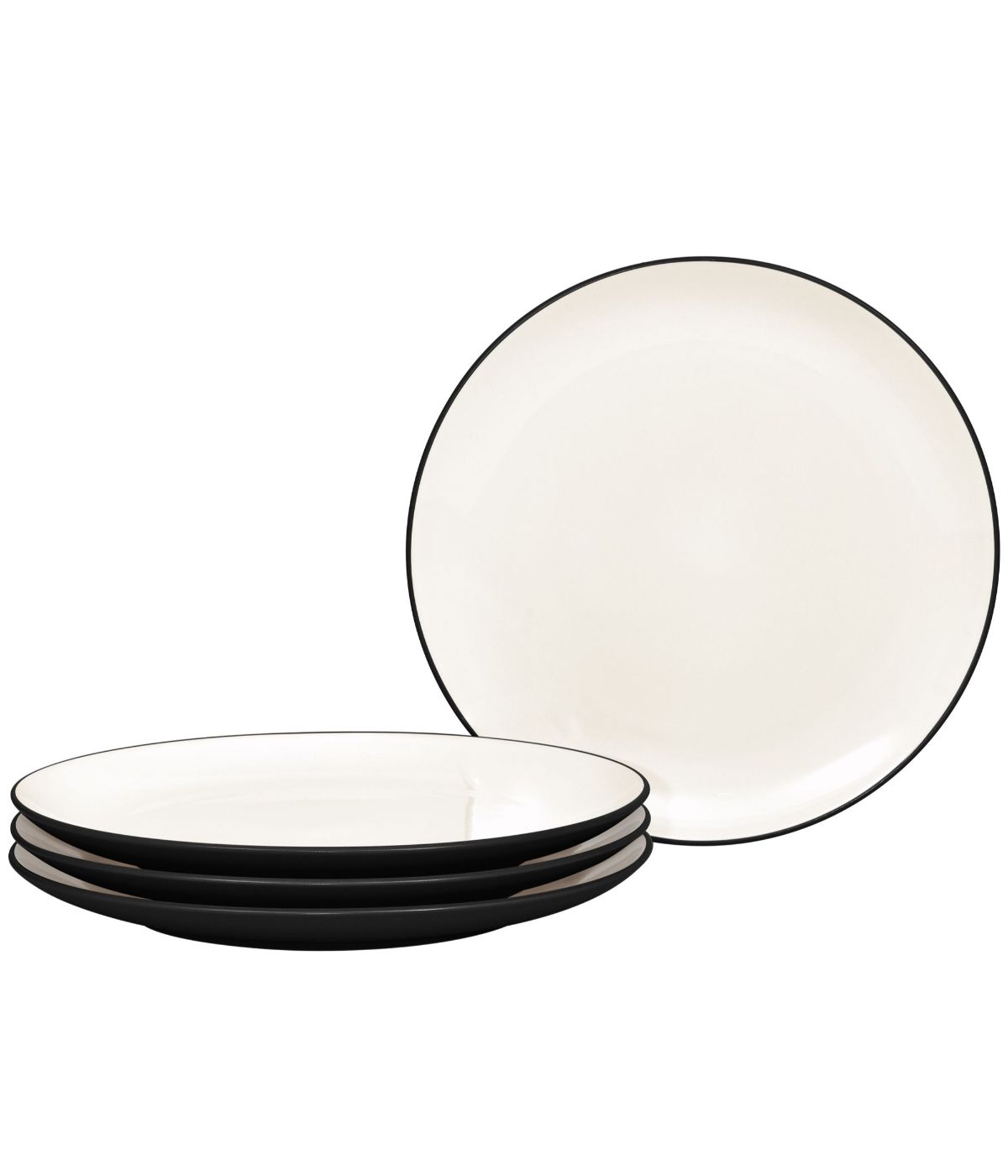  Noritake Colorwave Set of 4 Coupe Dinner Plates - Graphite - Bonton