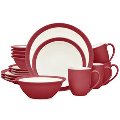 Colorwave 16-Piece Curve Dinnerware Set, Service for 4