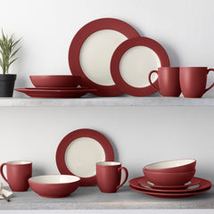 Colorwave 16-Piece Rim Dinnerware Set, Service for 4