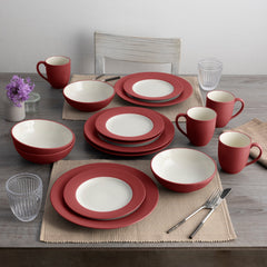 Colorwave 16-Piece Rim Dinnerware Set, Service for 4