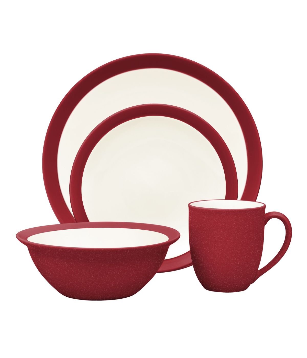  Noritake Colorwave Curve 4 Piece Curve Place Setting - Raspberry - Bonton