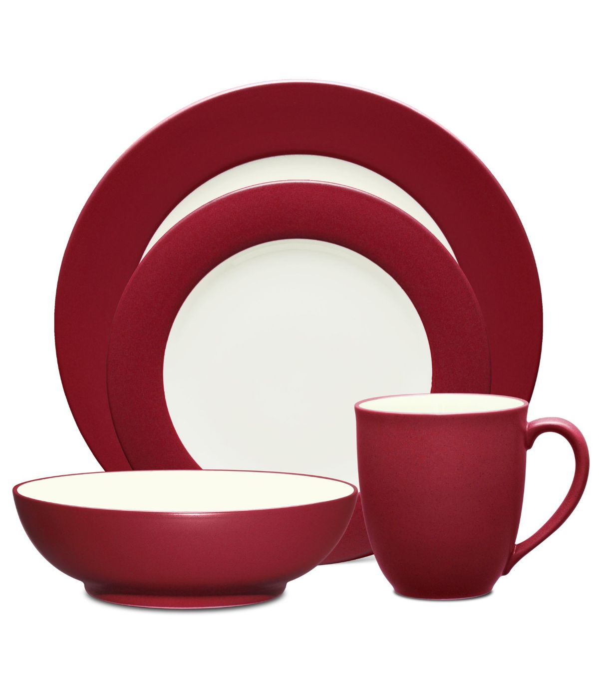  Noritake Colorwave 4 Piece Rim Place Setting - Raspberry - Bonton