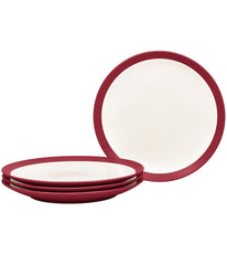 Colorwave Curve Set of 4 Curve Dinner Plates Raspberry