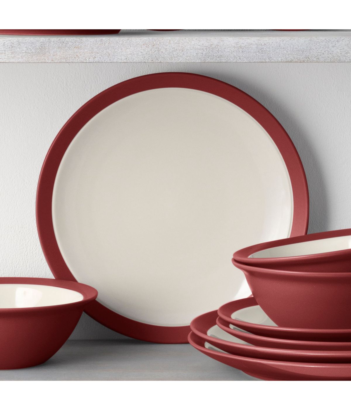  Noritake Colorwave Curve Set of 4 Dinner Plates - Raspberry - Bonton