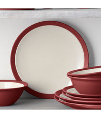 Colorwave Curve Set of 4 Curve Dinner Plates Raspberry