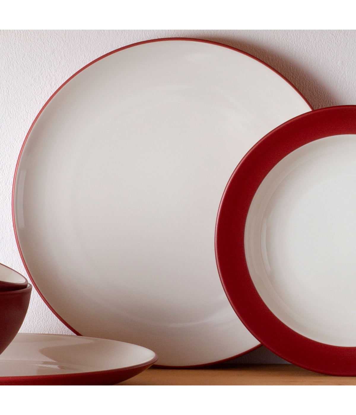  Noritake Colorwave Set of 4 Coupe Dinner Plates - Raspberry - Bonton